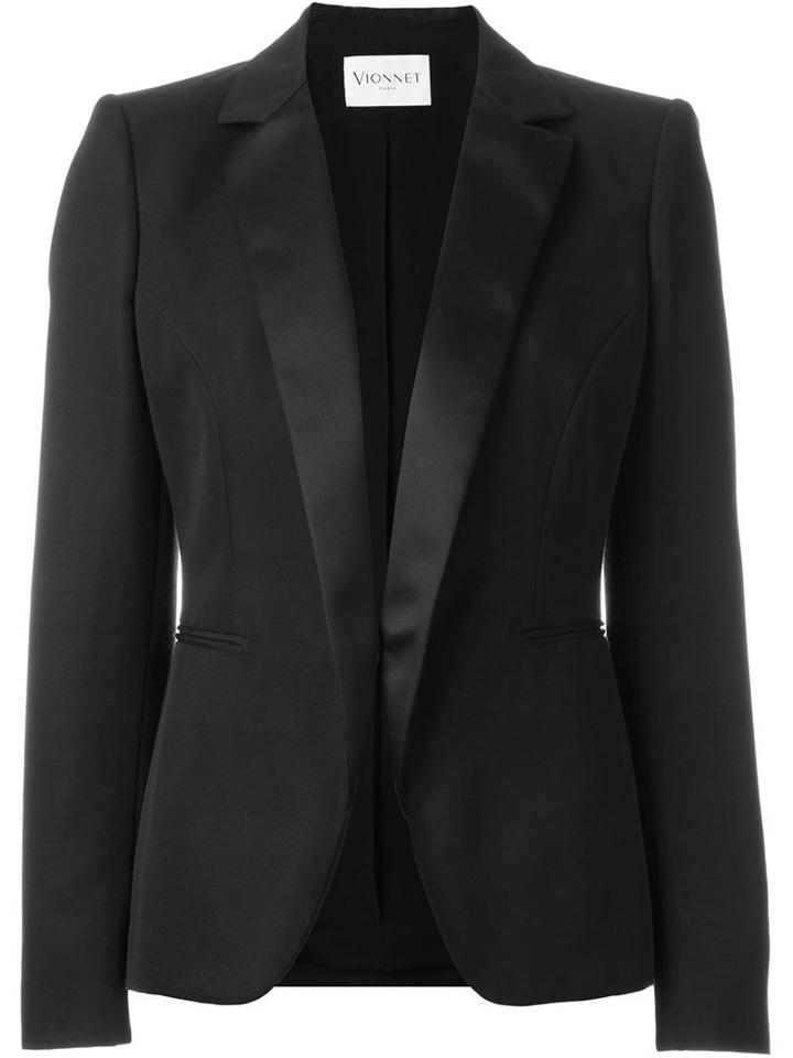 Vionnet - Tuxedo Blazer - Women - Silk/cotton/viscose - 42, Black, Silk/cotton/viscose