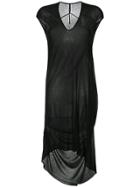 Masnada V-neck Asymmetric Dress - Black
