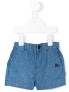 Burberry Kids - Chambray Shorts - Kids - Cotton - 18 Mth, Blue