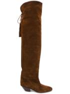 Saint Laurent Knee-length Tassel Boots - Brown