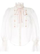 Ingie Paris Embroidered Long-sleeved Shirt - Yellow