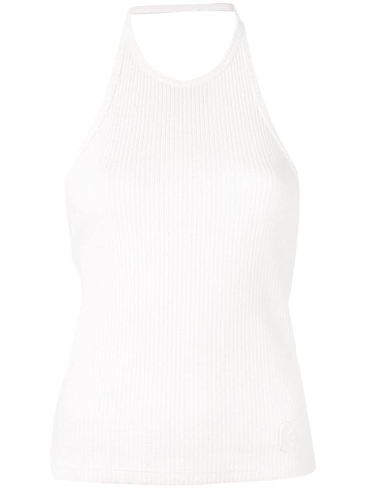T By Alexander Wang Halterneck Top - White