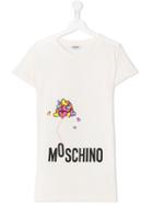 Moschino Kids Logo Print T-shirt, Girl's, Size: 14 Yrs, Nude/neutrals