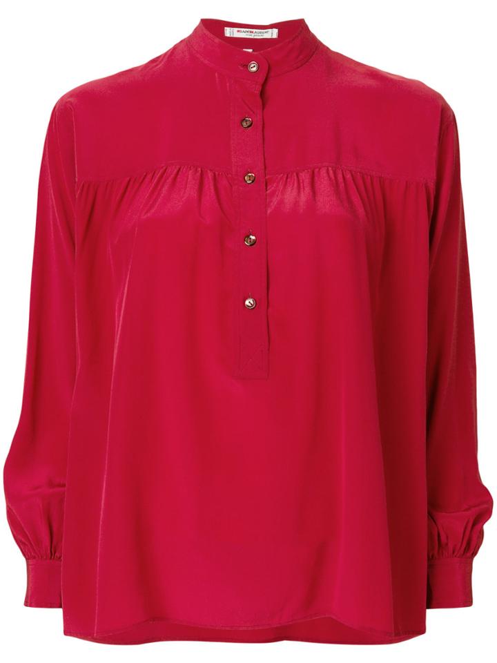 Yves Saint Laurent Vintage Button Up Blouse - Red