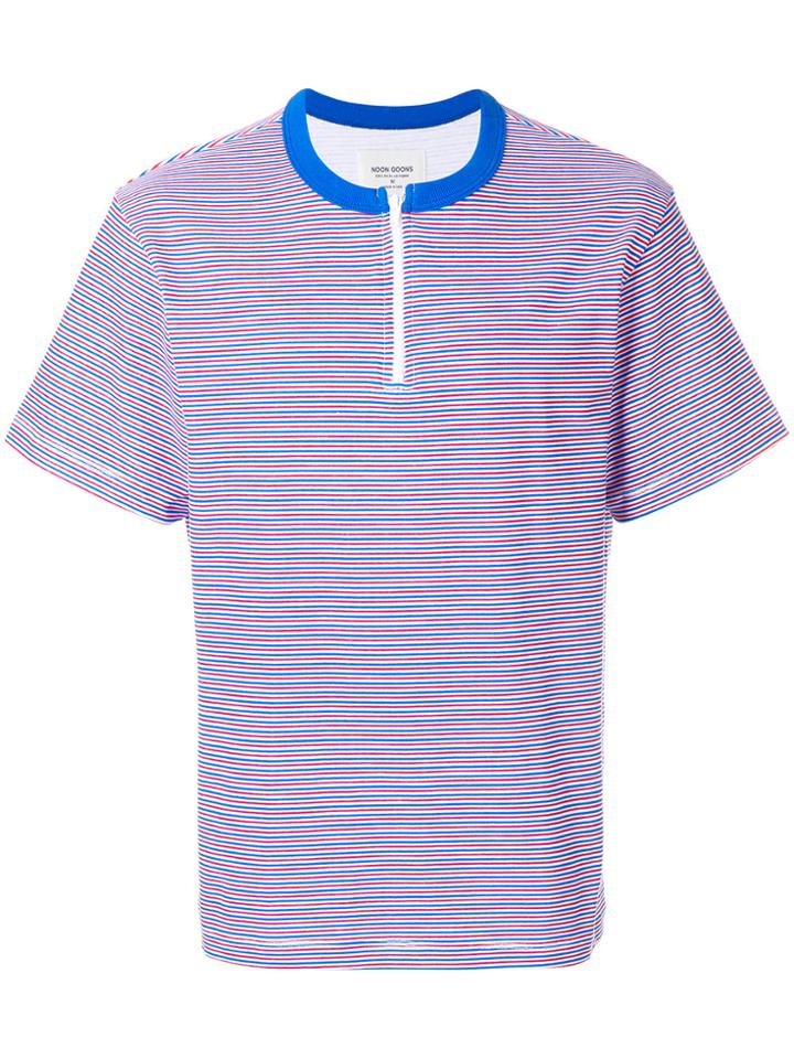 Noon Goons Zip Detail Striped T-shirt - Multicolour