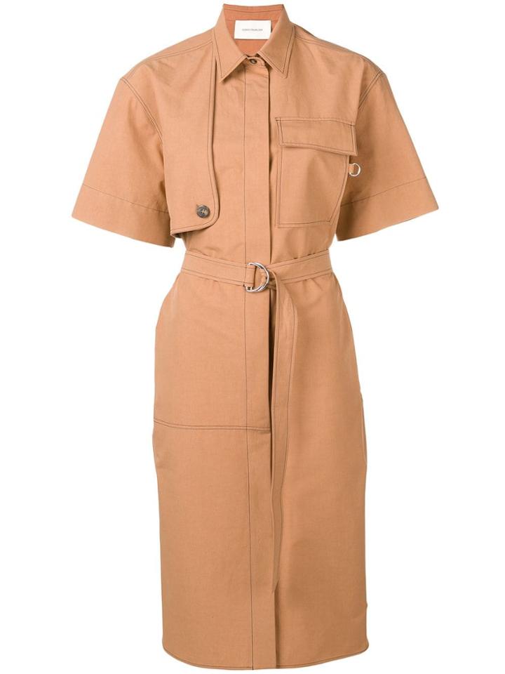 Cédric Charlier Belted Dress - Brown