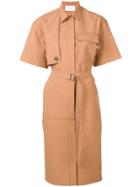 Cédric Charlier Belted Dress - Brown