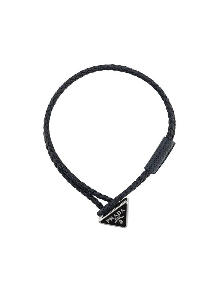 Prada Logo Plaque Bracelet - Blue