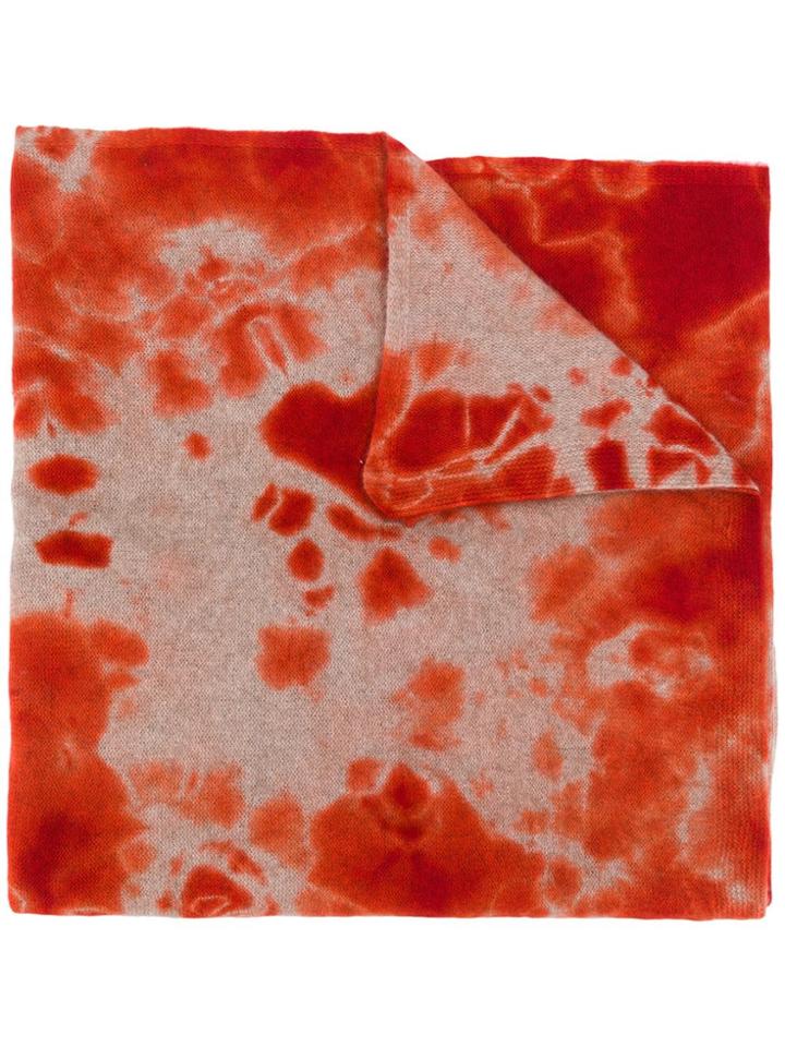 Suzusan Tie Dye Print Scarf - Orange