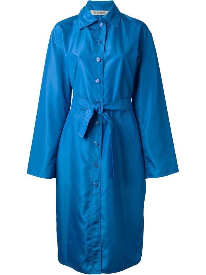 Jean Louis Scherrer Vintage Long Belted Raincoat