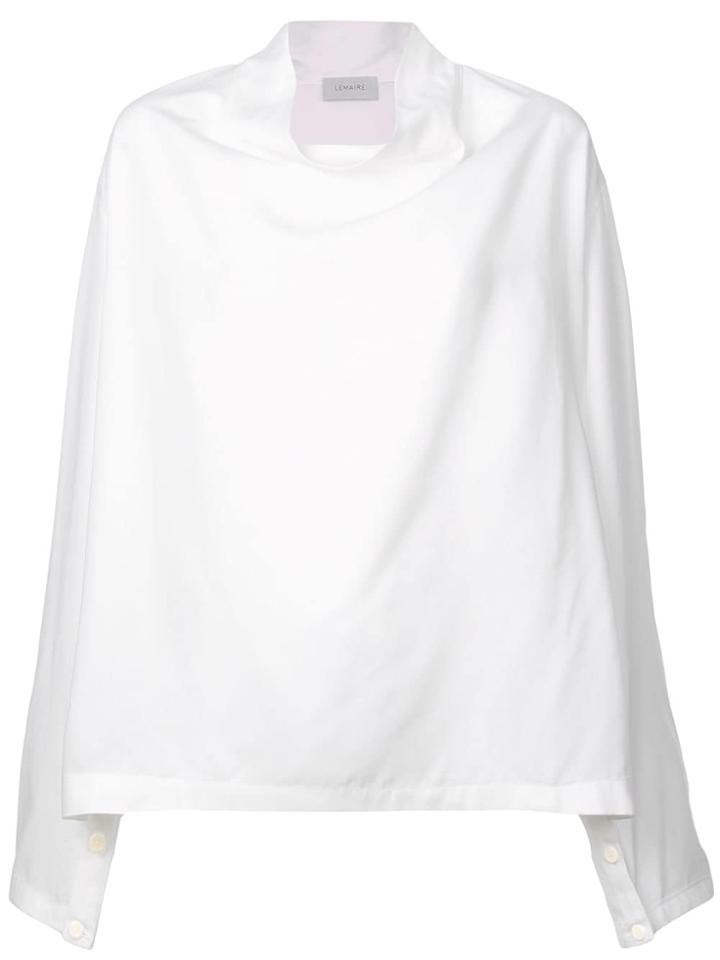 Lemaire High Neck Shirt - White