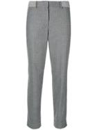 Peserico Striped Tapered Trousers - Grey