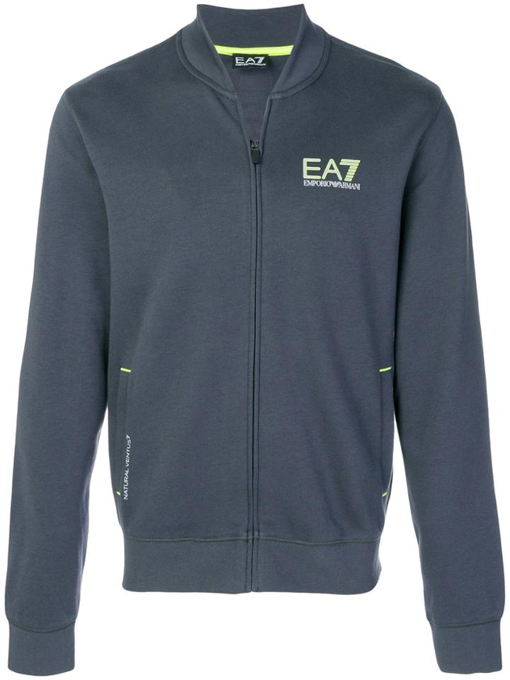 Ea7 Emporio Armani Zipped Bomber Jacket - Grey