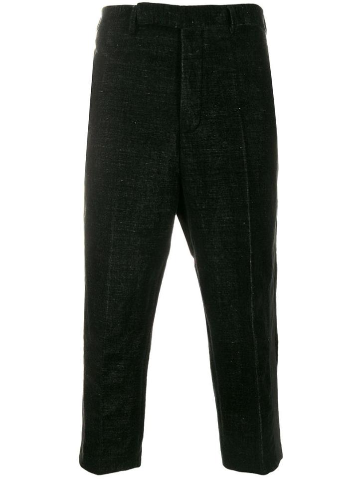 Rick Owens Slim Cropped Trousers - Black