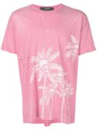 Domrebel Skull Palm Print T-shirt - Pink