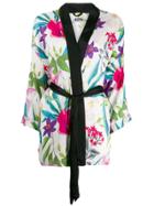 Mc2 Saint Barth Xena Floral Print Kimono - White