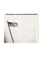 Calvin Klein 205w39nyc Black And White American Flag Print Leather