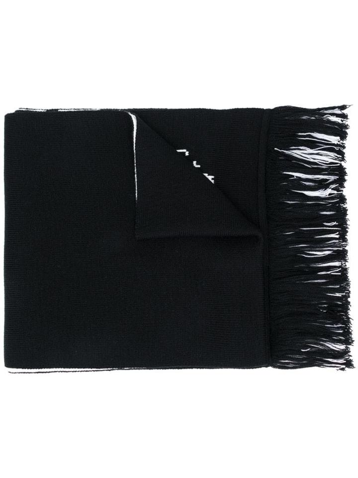 Alanui Oversized Fringed Scarf - Black