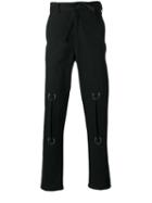 Damir Doma Rings Applique Pants, Men's, Size: Small, Black, Cotton