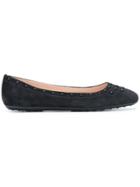 Tod's Studded Ballerina Pumps - Black