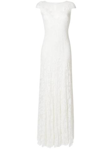Olvi S Lace-embroidered Flared Dress - White
