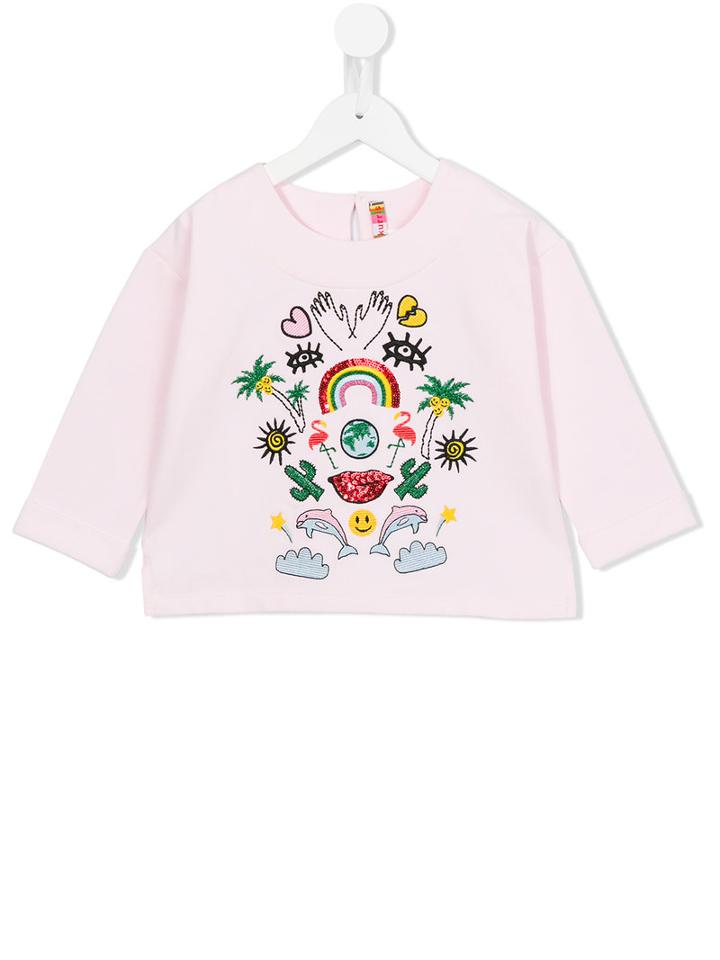 Anne Kurris Jungle Paradiso Sweatshirt, Girl's, Size: 8 Yrs, Pink/purple