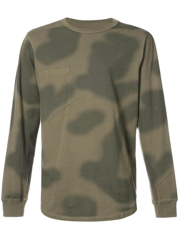 Maharishi Blotch Print Long Sleeve T-shirt - Green