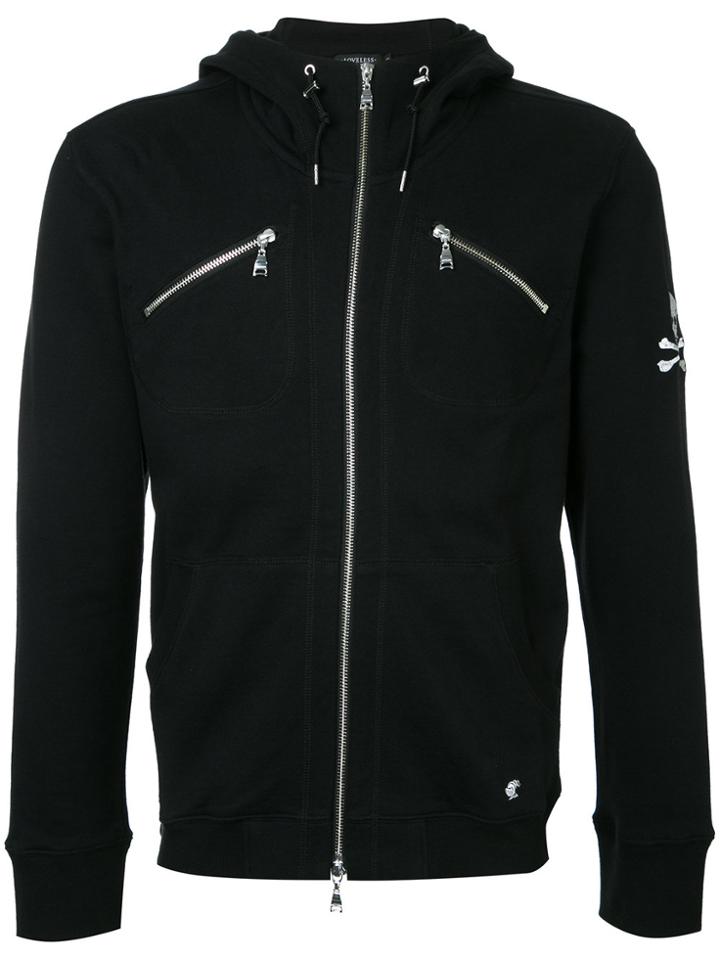 Loveless Zip Pocket Hoodie - Black