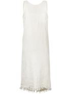Cityshop - Fringed Dress - Women - Cotton/linen/flax - 36, Nude/neutrals, Cotton/linen/flax