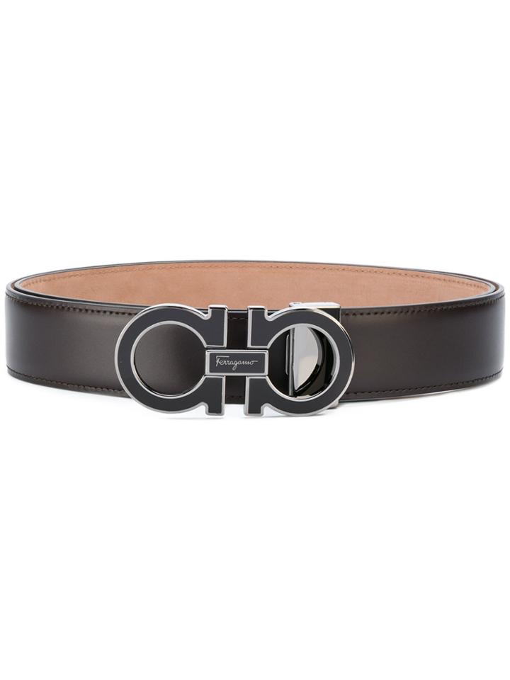Salvatore Ferragamo Double Gancio Belt - Brown