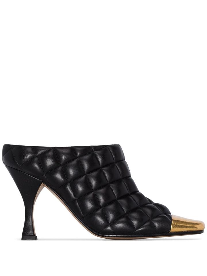 Bottega Veneta 90mm Quilted Mules - Black