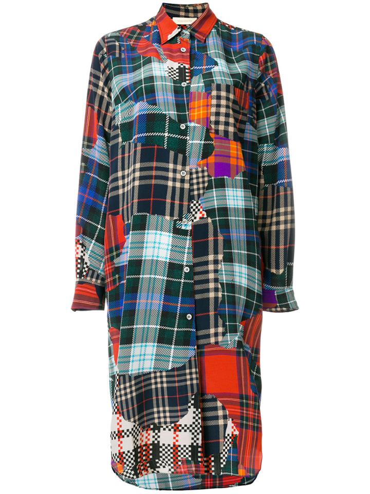 Wunderkind Checked Patchwork Patterned Shirt Dress - Multicolour