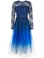 Tadashi Shoji Ombré Flared Dress - Blue