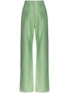 Aleksandre Akhalkatsishvili High Waist Wide Leg Trousers - Green