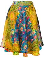 Versace Vintage Miami Flag Printed Skirt - Multicolour