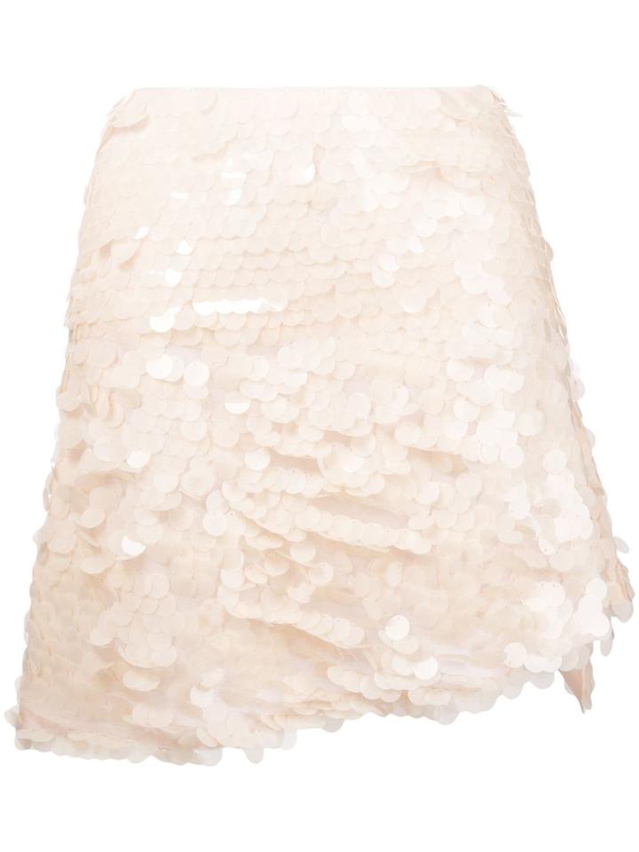Natasha Zinko Sequined Frilled Mini Skirt - Pink