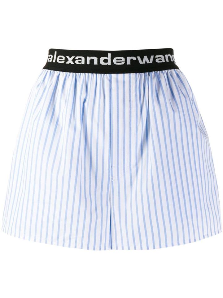 Alexander Wang Striped Print Shorts - White
