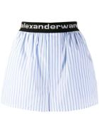 Alexander Wang Striped Print Shorts - White