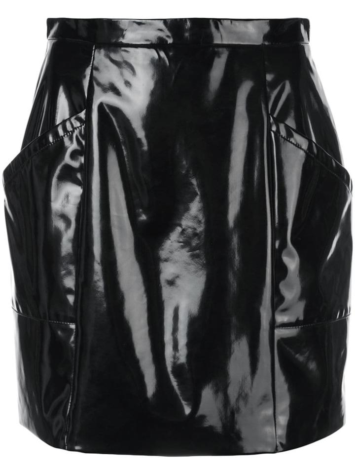 Fleur Du Mal Pvc Mini Skirt - Black