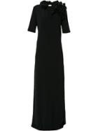 Lanvin Ruffle Applique Gown - Black