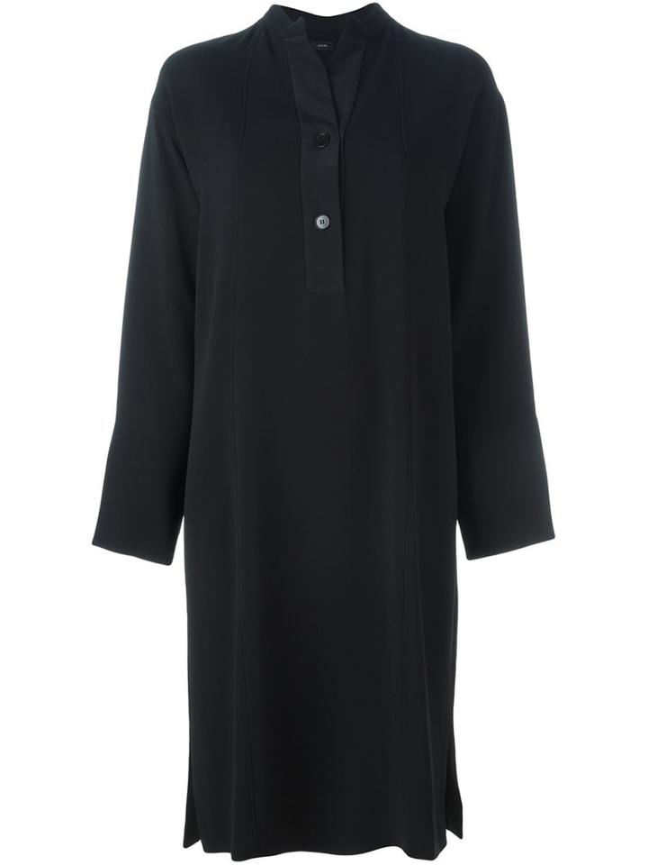 Joseph Henley Dress, Women's, Size: 44, Black, Viscose/acetate/spandex/elastane/silk