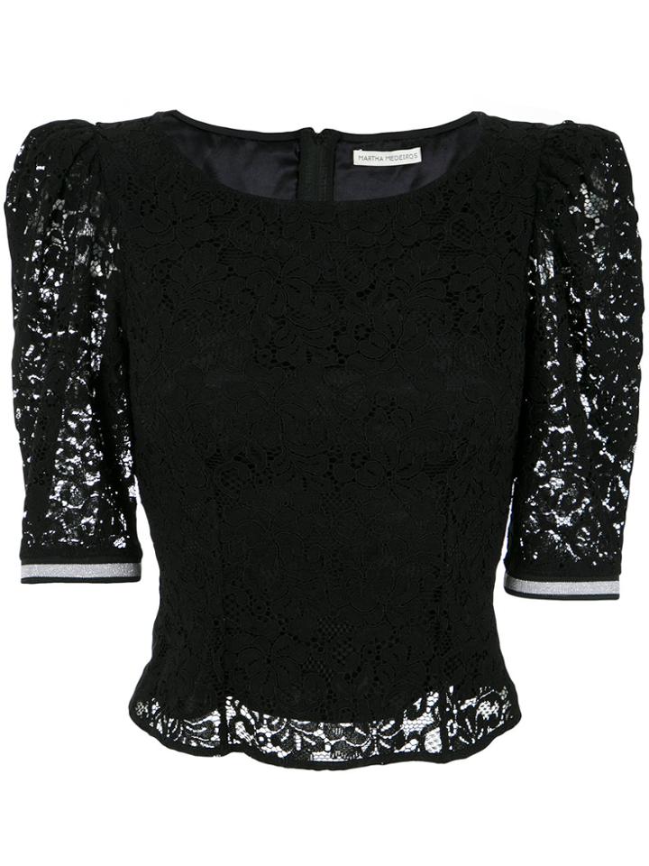 Martha Medeiros Lace Blouse - Black