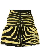 Laneus Zebra Print Skirt - Yellow