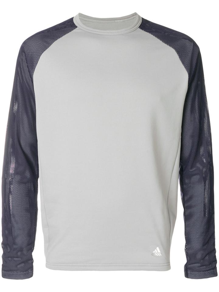 Adidas By Kolor Hybrid Crew Neck Sweater - Grey