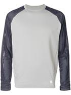 Adidas By Kolor Hybrid Crew Neck Sweater - Grey
