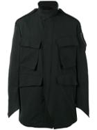 Julius Front Pockets Raincoat, Men's, Size: 3, Black, Cotton/nylon