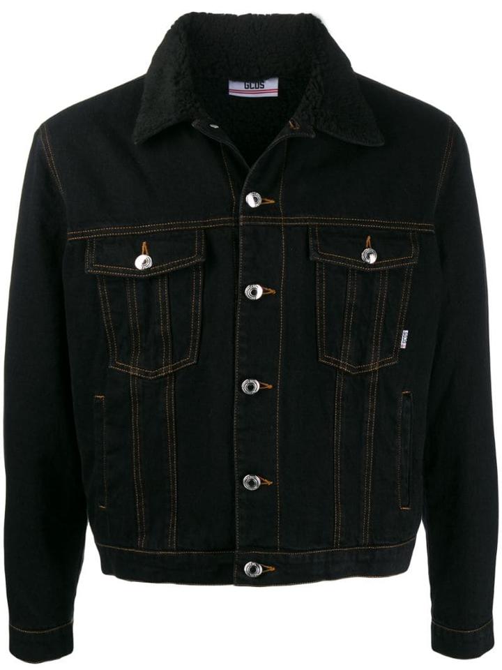 Gcds Slim-fit Denim Jacket - Black