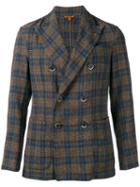 Barena - Checked Double Breasted Blazer - Men - Cotton/polyester - 48, Yellow/orange, Cotton/polyester