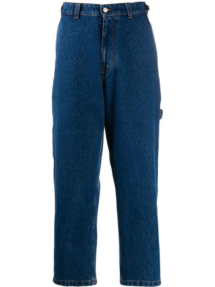 Ami Alexandre Mattiussi Straight-leg Buckle-side Jeans - Blue