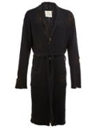 Maison Mihara Yasuhiro Distressed Cardi-coat, Men's, Size: 50, Black, Cotton